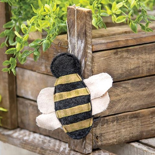 💙 Rustic Bumblebee Fabric Ornament