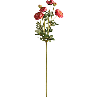💙 Pink Ranunculus 26" Faux Floral Stem