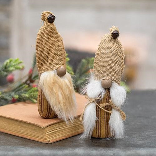 Mr and Mrs Primitive Gnome Ornaments