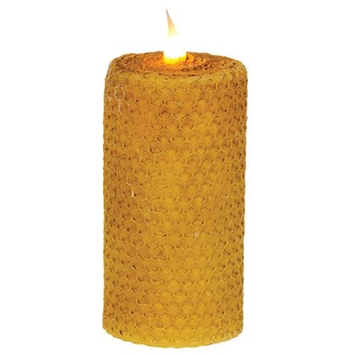 💙 Honeycomb LED Pillar Candle 2" W x 4" H