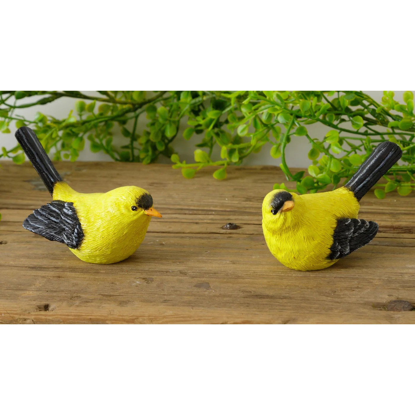 Set of 2 Goldfinch Bird Figurines