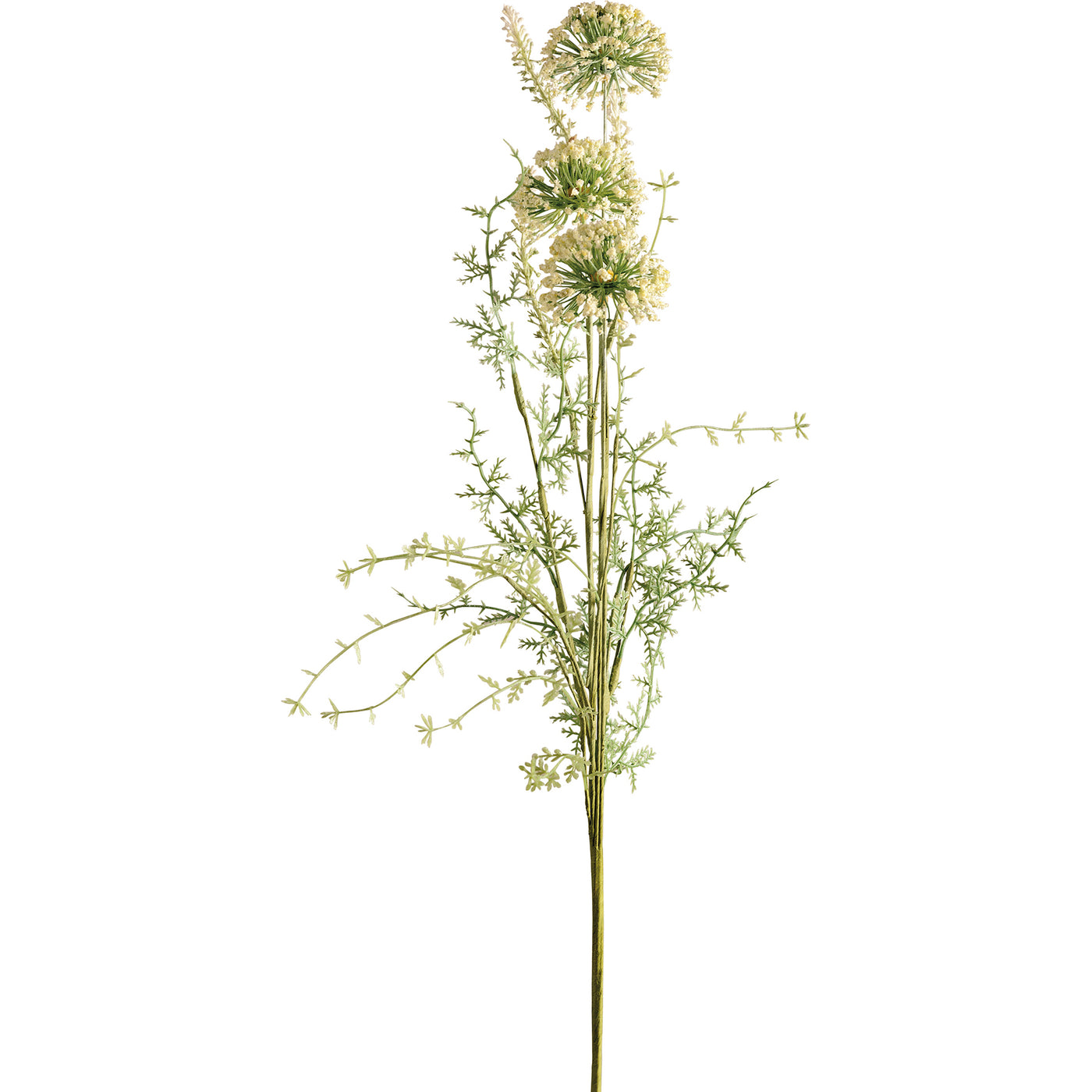 💙 White Allium 20" Faux Floral Spray