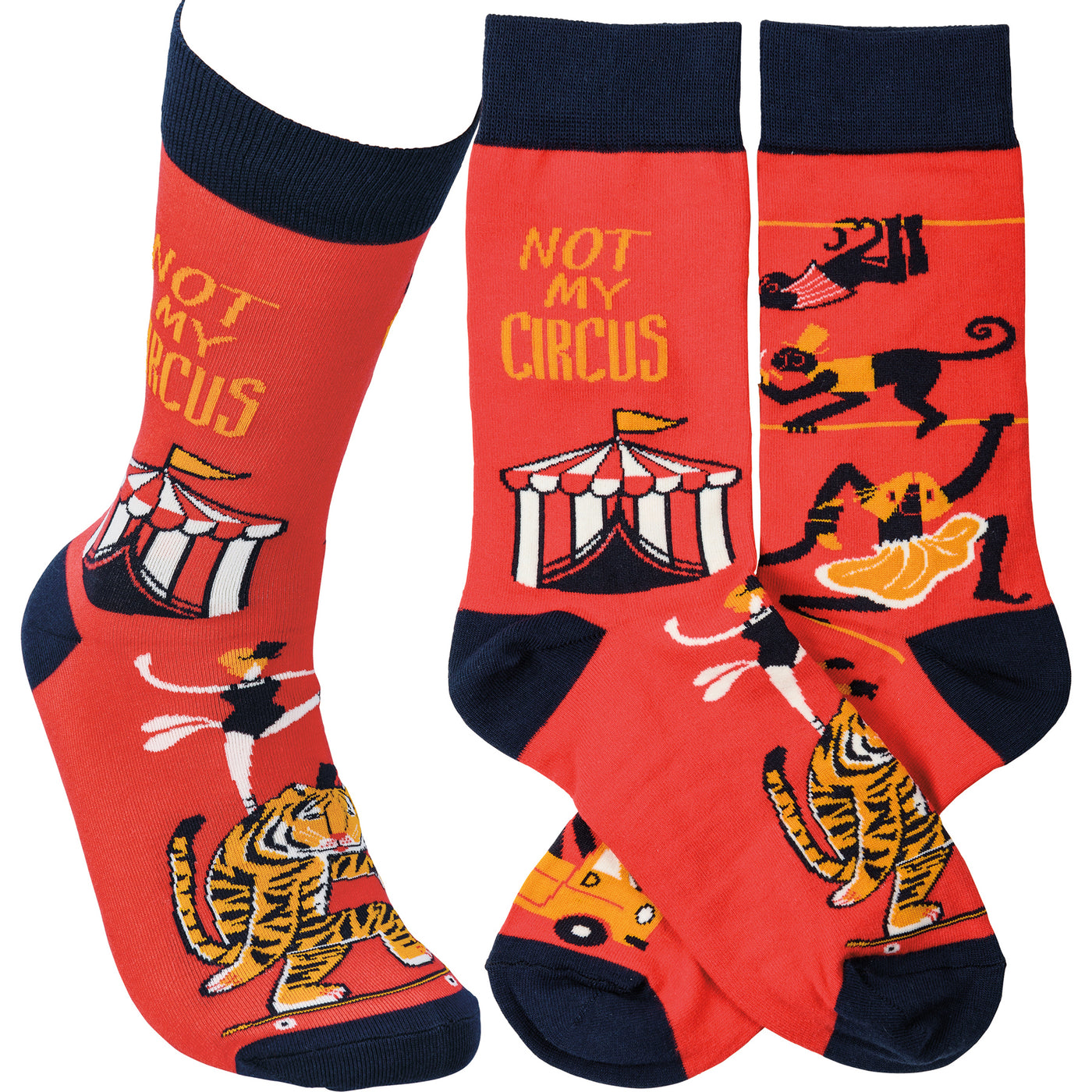 💙 Not My Circus Not My Monkeys Unisex Fun Socks