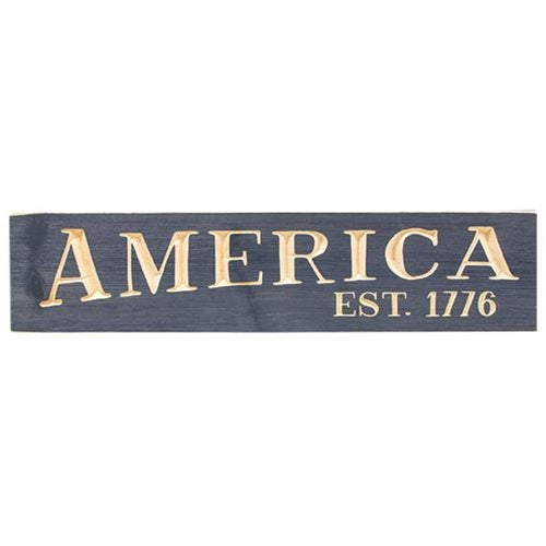 America, Est. 1776 24" Olde Navy Engraved Sign