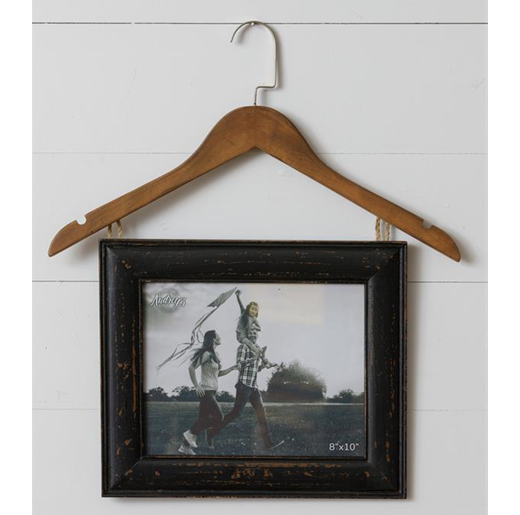 Rustic Hanger with Picture Frame