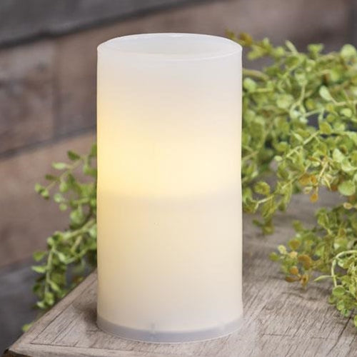 💙 Warm Light White Timer 3" x 6" Pillar Candle