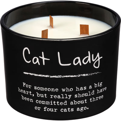💙 Cat Lady 14 oz Wood Wick Jar Candle