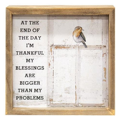 Set of 2 Grateful & Thankful Days Box Signs