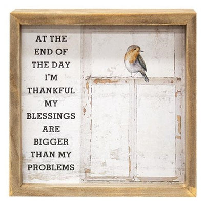 Set of 2 Grateful & Thankful Days Box Signs