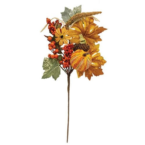 Pumpkin Harvest & Berry 20" Faux Fall Pick