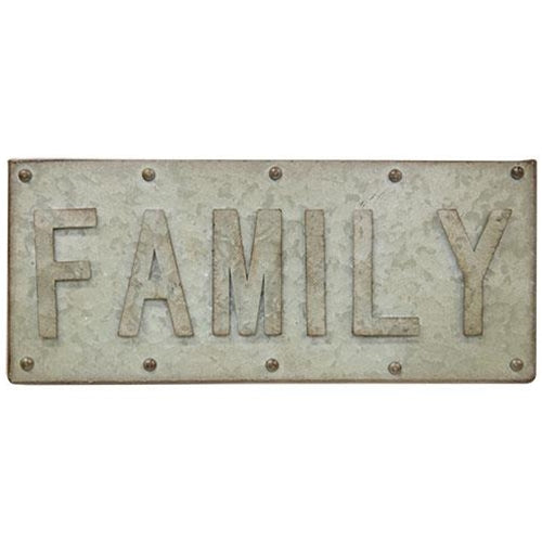Family Galvanized 14" Riveted Sign