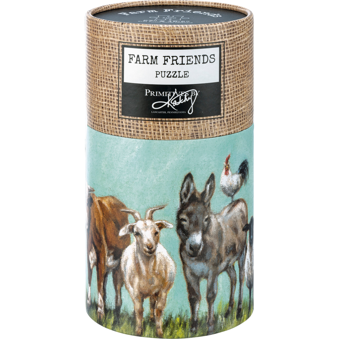 💙 Farm Friends 1000 piece Puzzle Goat Donkey Cow Chicken