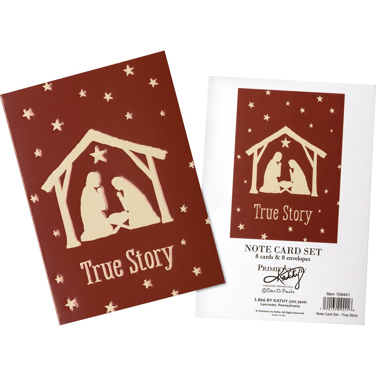 Set of 8 True Story Nativity Note Card Set