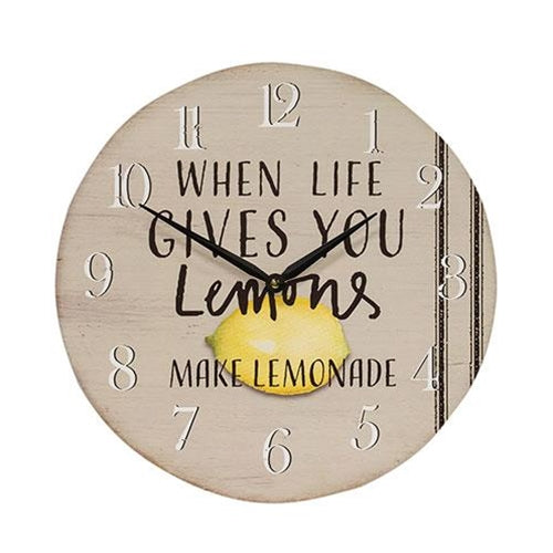 When Life Gives You Lemons Make Lemonade Wall Clock