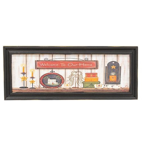 Welcome To Our Home Primitive Framed Print