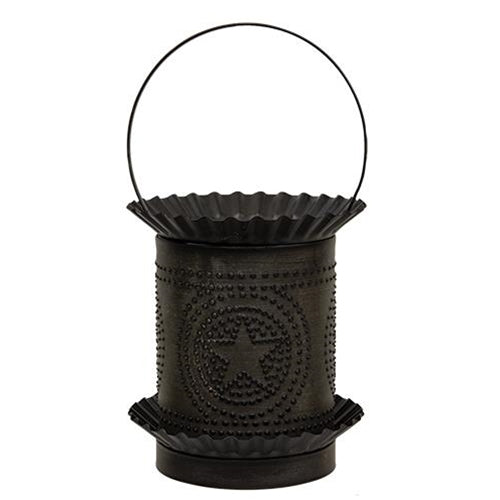 Kettle Black Jumbo Wax Melter w/Punched Stars