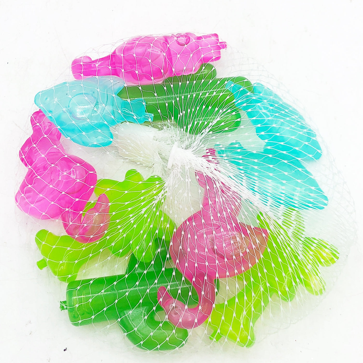 💙 Set of 10 Tropical Reusable Plastic Ice Cubes Flamingo Palm Tree Cactus Fish