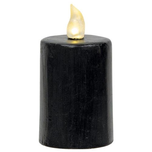 Black Gloss 4" H LED Battery Pillar Candle