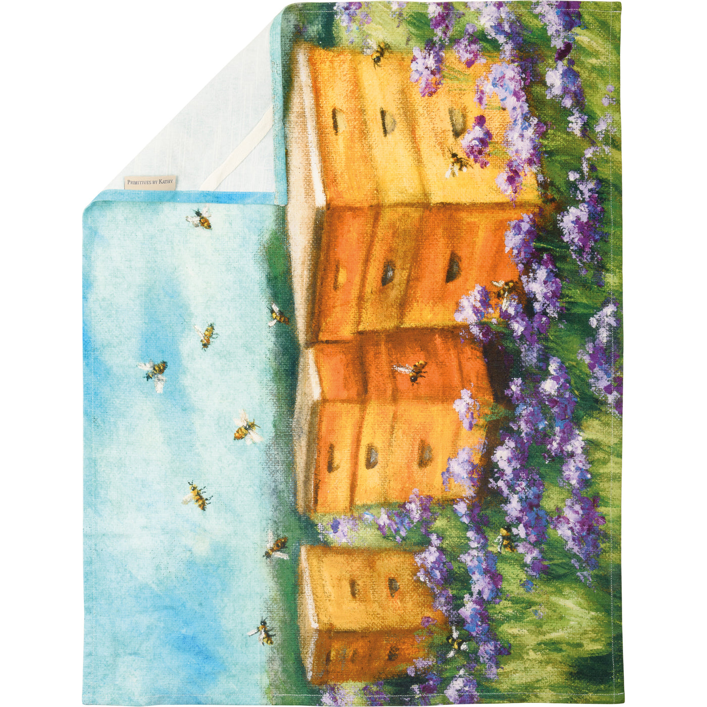 Surprise Me Sale 🤭 Bee Hives in Flower Field Kitchen Towel