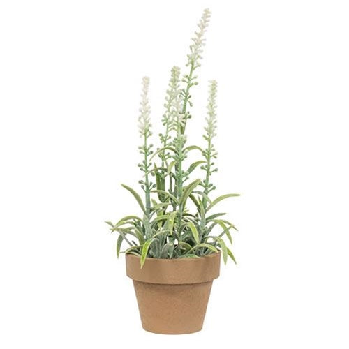 💙 White Sage Potted Faux Plant