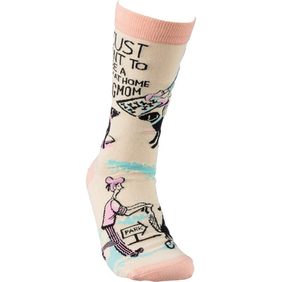 💙 Be A Stay At Home Dog Mom Unisex Fun Socks