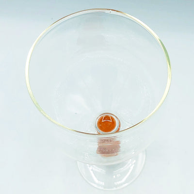 Surprise Me Sale 🤭 Clear Wine Glass With Orange Swirl Stem