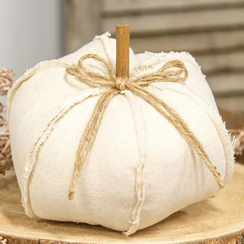 Creamy Canvas Stuffed Pumpkin 6.5"