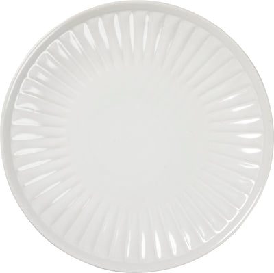 Farmhouse Fluted 9.5" White Salad Plate