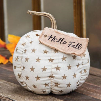 💙 Hello Fall Gold Stars Pumpkin