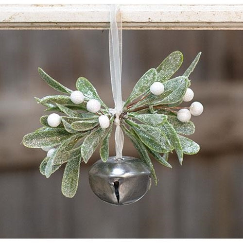 💙 Sparkle Mistletoe Bell Ornament