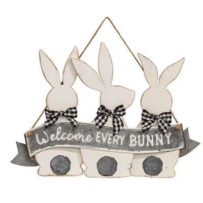 Surprise Me Sale 🤭 💙 Welcome Every Bunny Metal Hanging Sign