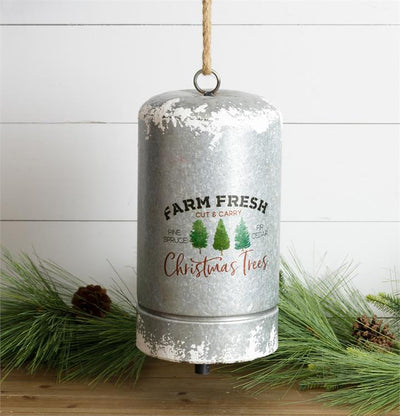 Farm Fresh Christmas Trees Tall Metal Bell