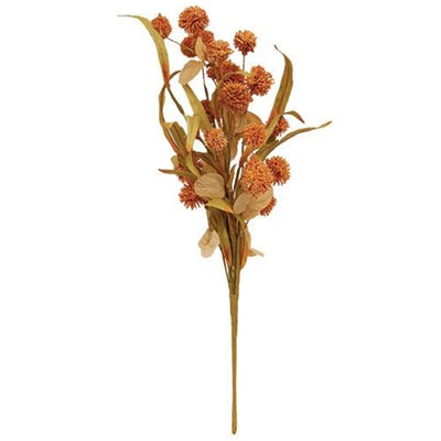Orange Thistle Top 20.5" Faux Floral Bush