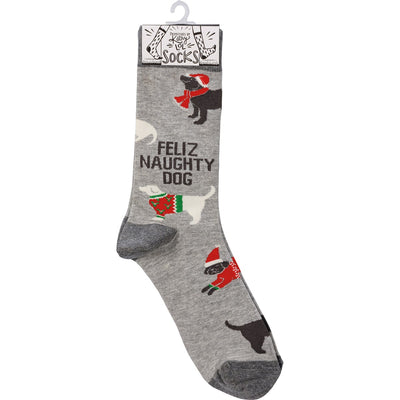 Feliz Naughty Dog Sweaters and Hats Unisex Fun Socks