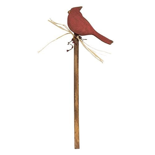Distressed Wooden Cardinal Stake