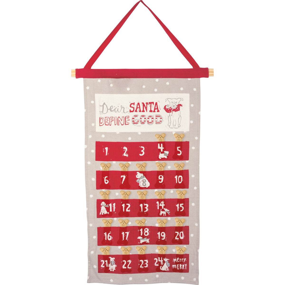💙 Dear Santa Define Good Dog Wall Christmas Countdown Calendar