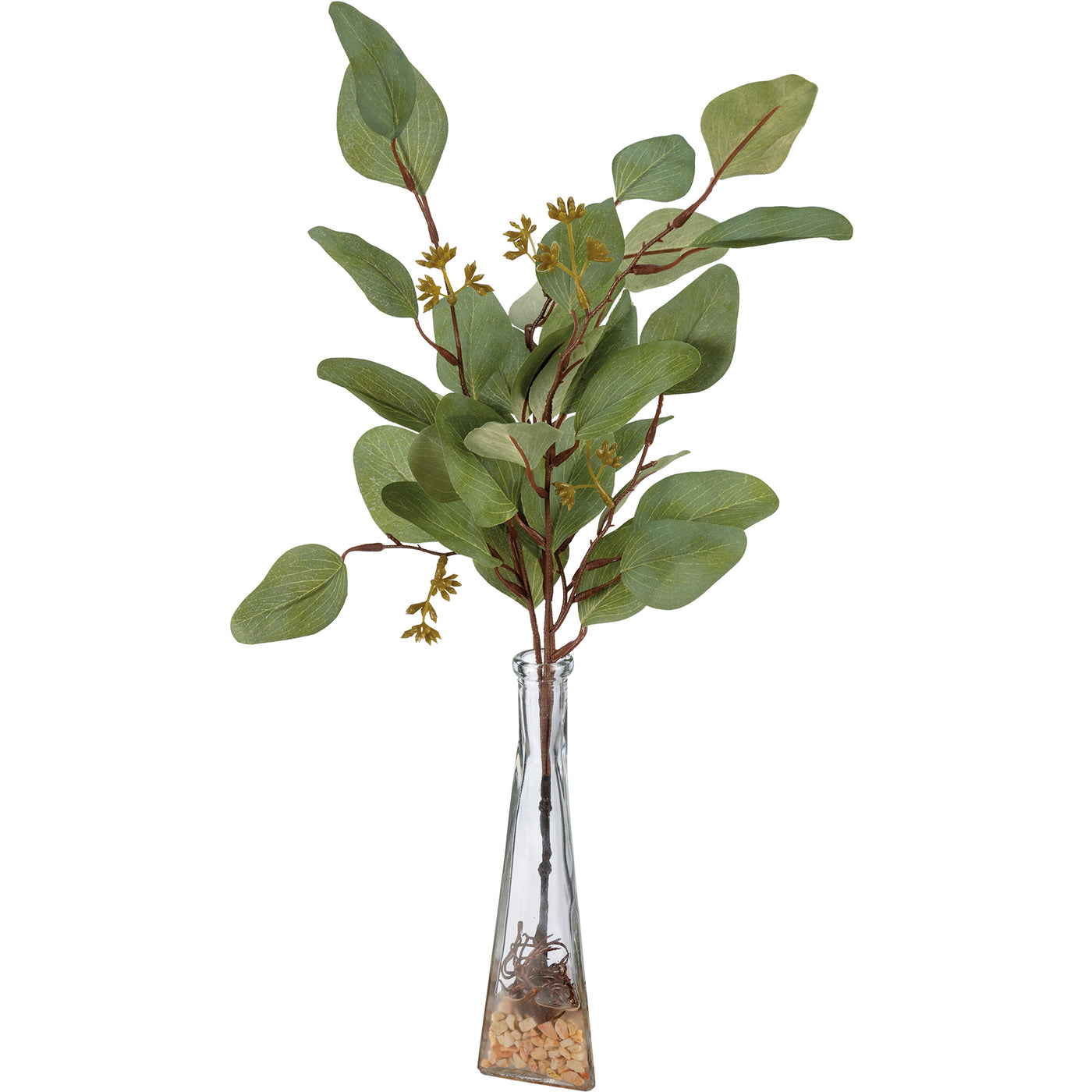 Seeded Eucalyptus Faux Foliage Branch in Vase