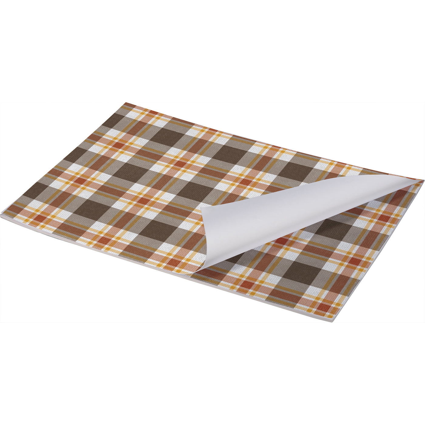 Set of 24 Fall Plaids Paper Placemat Pad