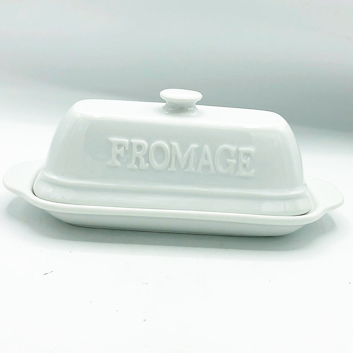 Gourmet Village Covered White Cheese Fromage Dish