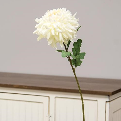 Cream Chrysanthemum 30" Faux Floral Stem