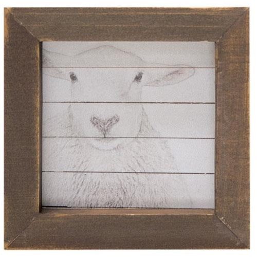 Surprise Me Sale 🤭 Simply Farmhouse Sheep 4" Wooden Block Sign