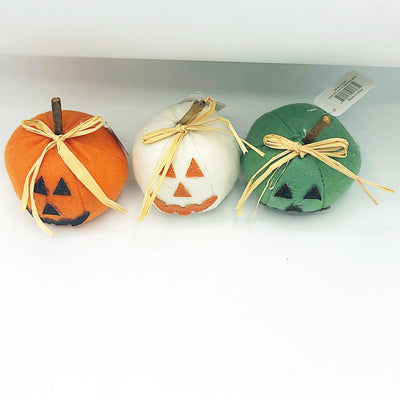 💙 Set of 3 Jack O'Lantern Plush Pumpkins