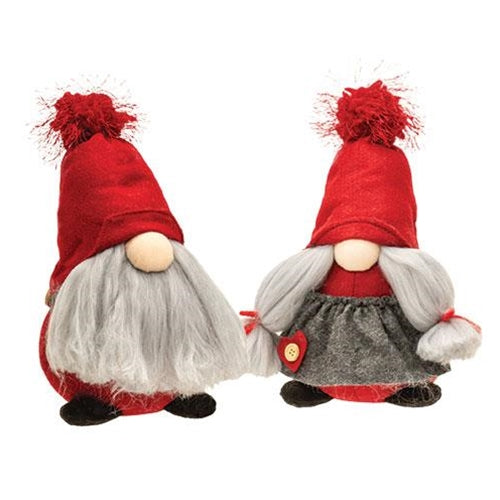 Mr & Mrs Red and Grey Gnomes
