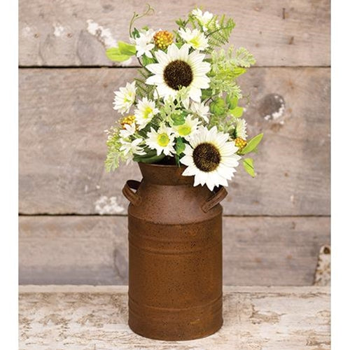 White Sunflowers & Berries 21" Faux Floral Spray