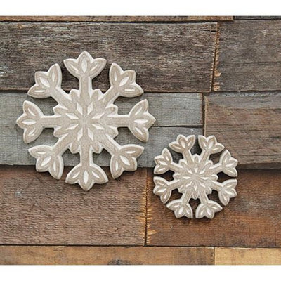 Set of 2 Fleur de Lis Snowflakes Cutout Decorations