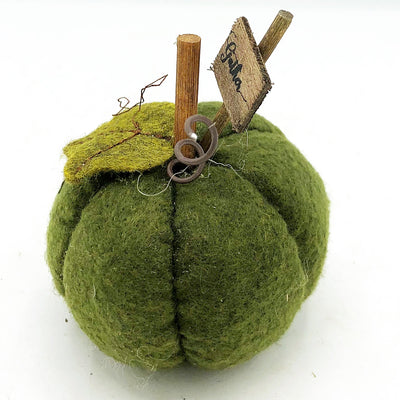 Mini Gather Green Felt Pumpkin 2.5"