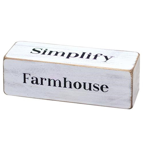 Farmhouse Words Four-Sided Block