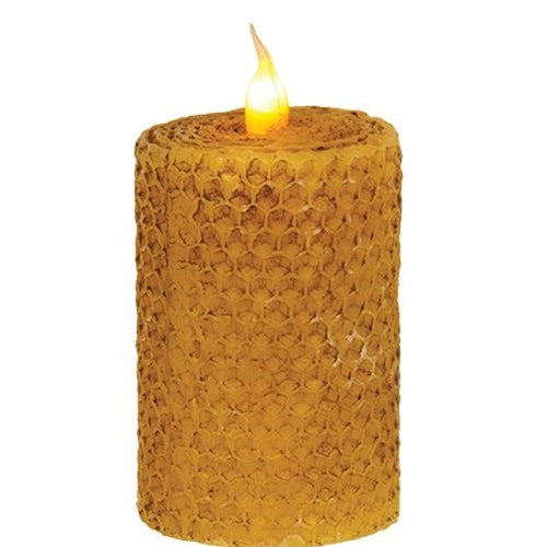 💙 Honeycomb 2" x 3" LED Pillar Candle
