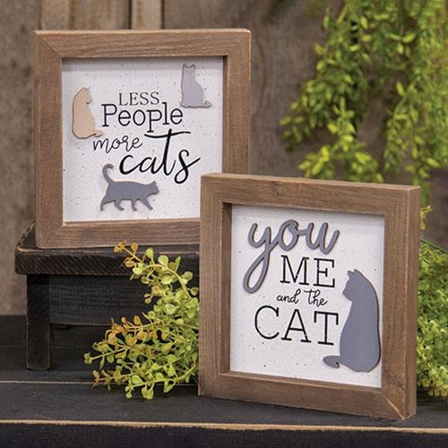 You Me and the Cat Shadowbox Frame