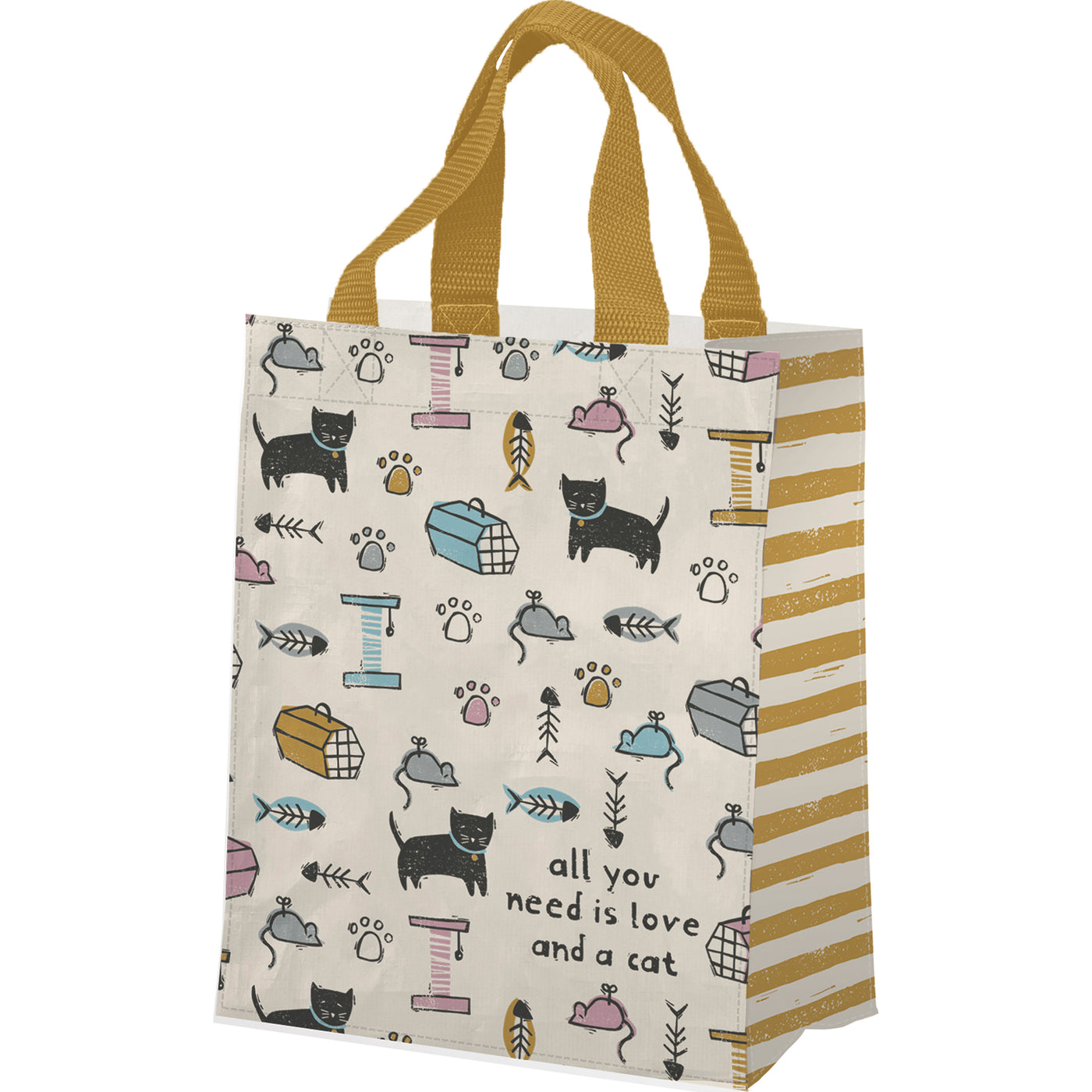 All You Need is Love and a Cat Small Market Tote Bag